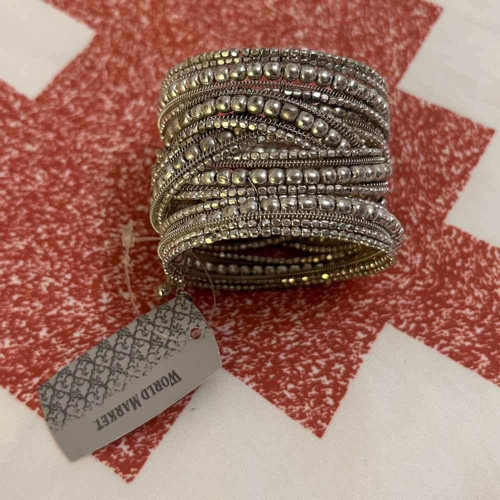 World Market NWT Silver Cuff Bracelet